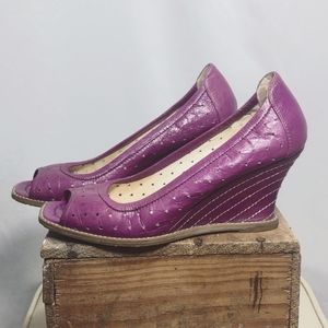 Purple wedges size 7M by Chocolat Blu
